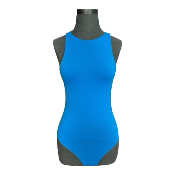 Cyanstyle Blue Soft Dance Gymnastics Leotard Bodysuit Swimsuit Size S NWT - Picture 1 of 5